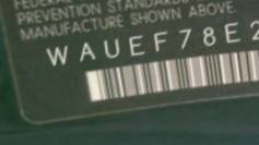 VIN prefix WAUEF78E27A2