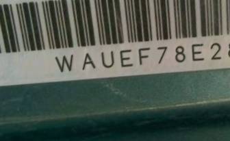 VIN prefix WAUEF78E28A1