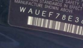 VIN prefix WAUEF78E36A2