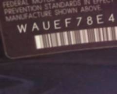 VIN prefix WAUEF78E47A1