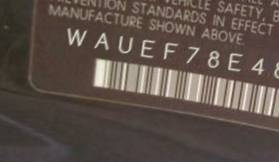 VIN prefix WAUEF78E48A0