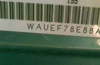 VIN prefix WAUEF78E88A1