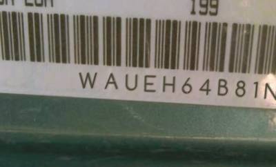VIN prefix WAUEH64B81N0