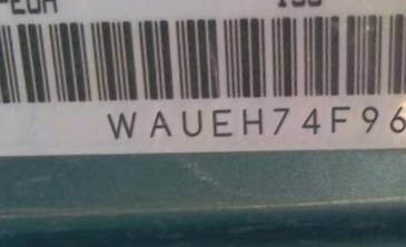 VIN prefix WAUEH74F96N1