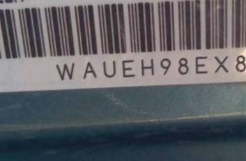 VIN prefix WAUEH98EX8A1