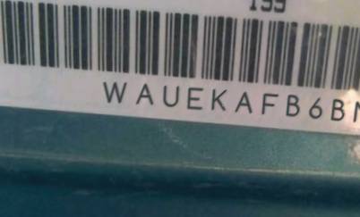 VIN prefix WAUEKAFB6BN0