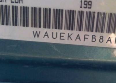 VIN prefix WAUEKAFB8AN0