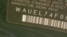 VIN prefix WAUEL74F06N1