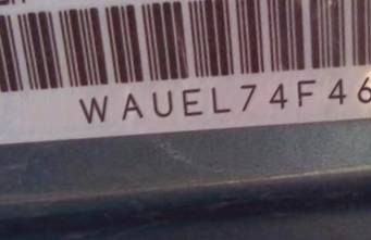 VIN prefix WAUEL74F46N0