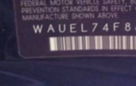 VIN prefix WAUEL74F86N1