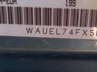VIN prefix WAUEL74FX5N0