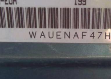VIN prefix WAUENAF47HN0