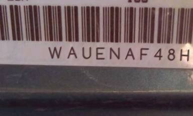 VIN prefix WAUENAF48HN0