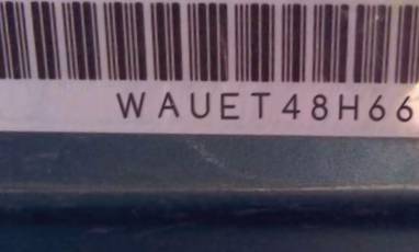 VIN prefix WAUET48H66K0