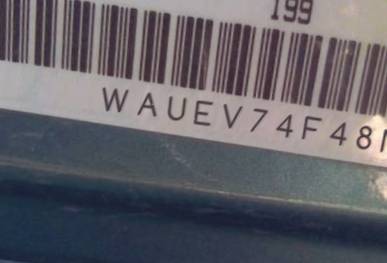 VIN prefix WAUEV74F48N0