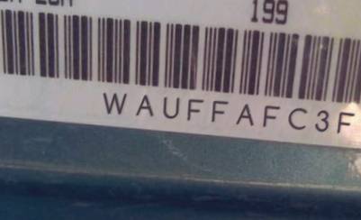 VIN prefix WAUFFAFC3FN0
