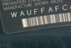 VIN prefix WAUFFAFC6FN0