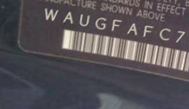 VIN prefix WAUGFAFC7GN1