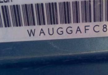 VIN prefix WAUGGAFC8CN1