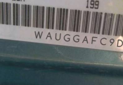 VIN prefix WAUGGAFC9DN1
