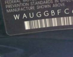 VIN prefix WAUGGBFC6CN1