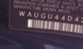 VIN prefix WAUGU44D42N0
