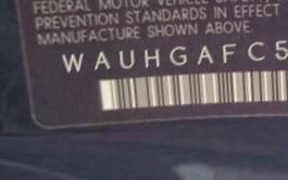 VIN prefix WAUHGAFC5CN1