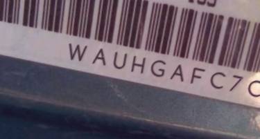 VIN prefix WAUHGAFC7CN0