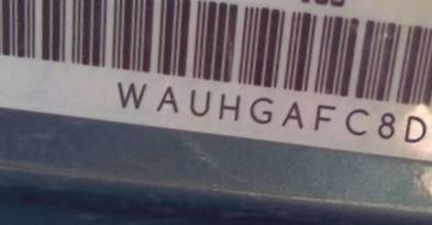 VIN prefix WAUHGAFC8DN0