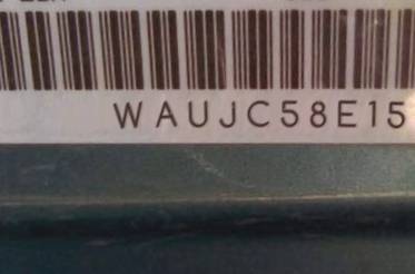 VIN prefix WAUJC58E15A2