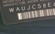 VIN prefix WAUJC58E65A2