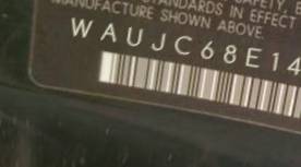 VIN prefix WAUJC68E14A0