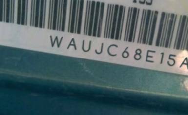 VIN prefix WAUJC68E15A1