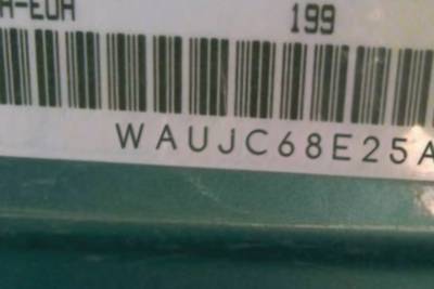 VIN prefix WAUJC68E25A1