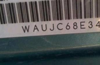VIN prefix WAUJC68E34A0