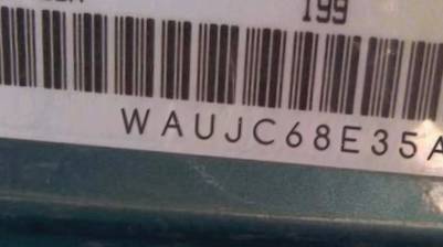 VIN prefix WAUJC68E35A0