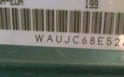 VIN prefix WAUJC68E52A2