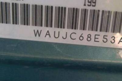 VIN prefix WAUJC68E53A3