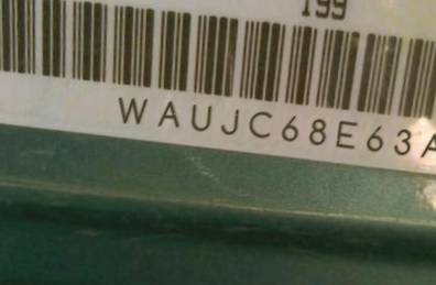VIN prefix WAUJC68E63A3