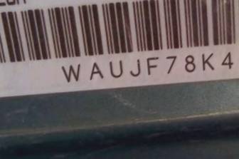 VIN prefix WAUJF78K49N0