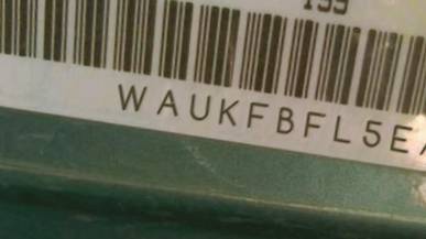 VIN prefix WAUKFBFL5EA0