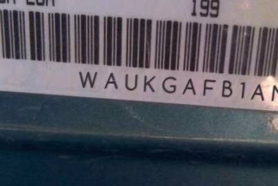 VIN prefix WAUKGAFB1AN0