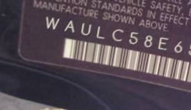 VIN prefix WAULC58E65A1