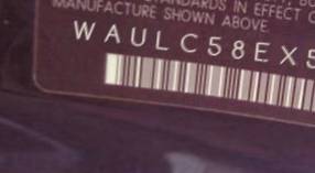VIN prefix WAULC58EX5A1