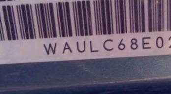 VIN prefix WAULC68E02A1