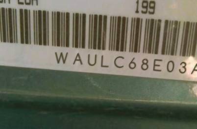 VIN prefix WAULC68E03A1