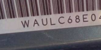 VIN prefix WAULC68E04A2