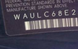 VIN prefix WAULC68E22A0