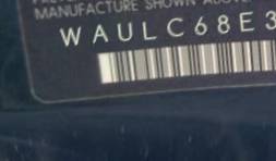 VIN prefix WAULC68E32A2