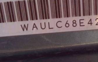 VIN prefix WAULC68E42A1